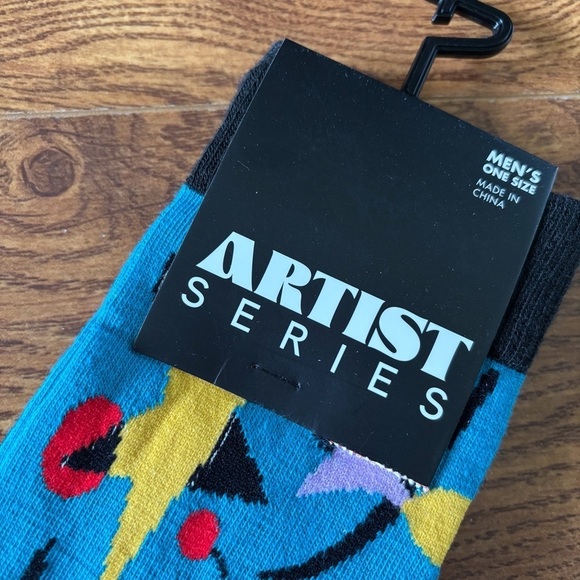 Artist Series: The Garden by: Joan Miro 1925 crew socks - Picture 2 of 4